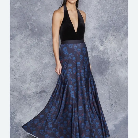 Blackmilk Blue invisible zombies maxi skirt - Picture 6 of 6